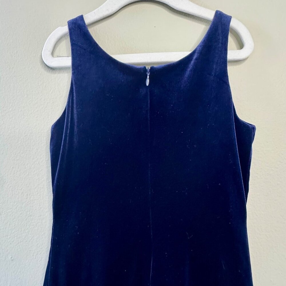 BISCOTTI Roaring 20's Party Dress Girls 8 Navy Blue Gatsby Girl Velvet Sequins - Picture 7 of 10